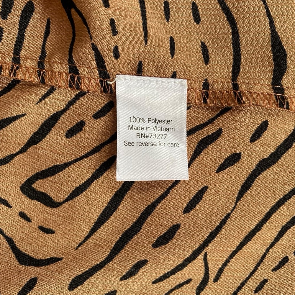 Nine West XXL Short Sleeve Tribal Gathered Tie T-shirt‎ - Picture 5 of 7